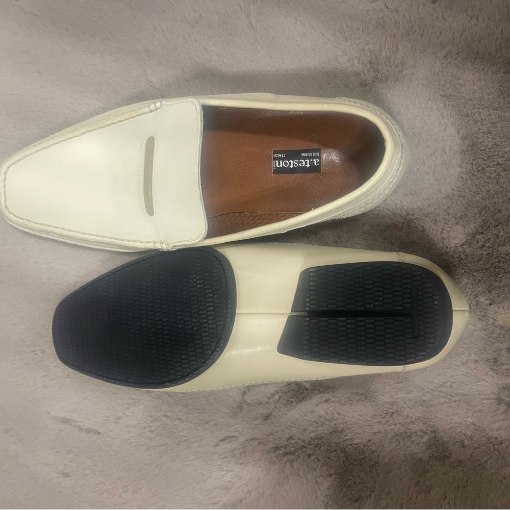 A. TESTONI mens leather slip ons